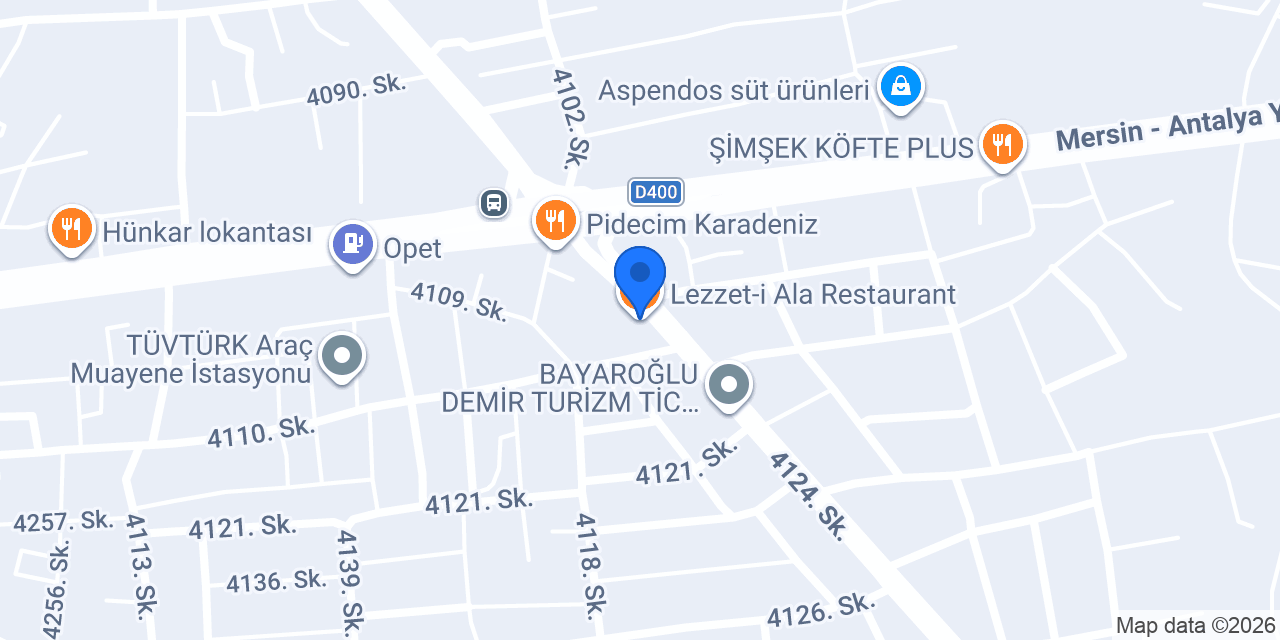 Lezzet-i Ala Restaurant konumu