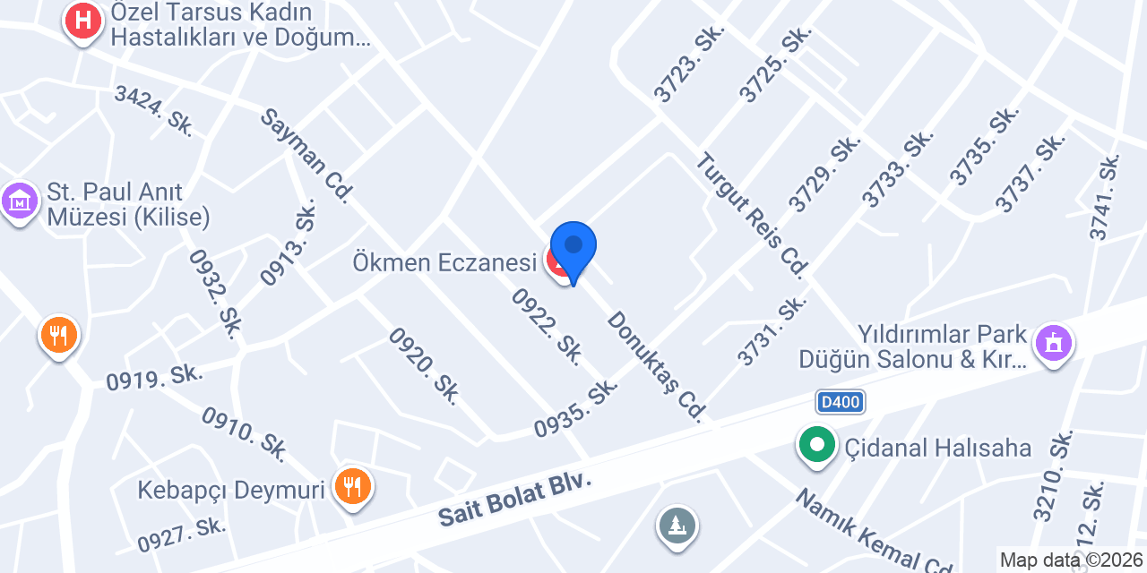 Meşhur olmayan pilavcı - Tarsus konumu