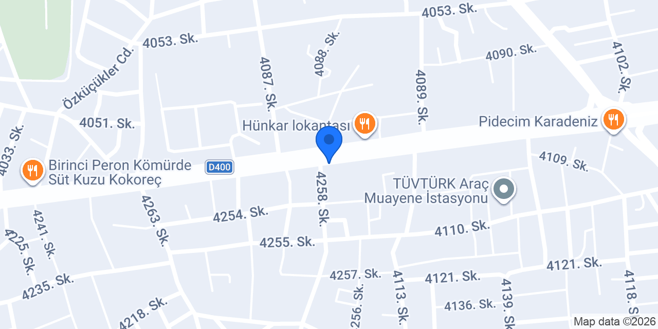 Tunç Oto Galeri konumu