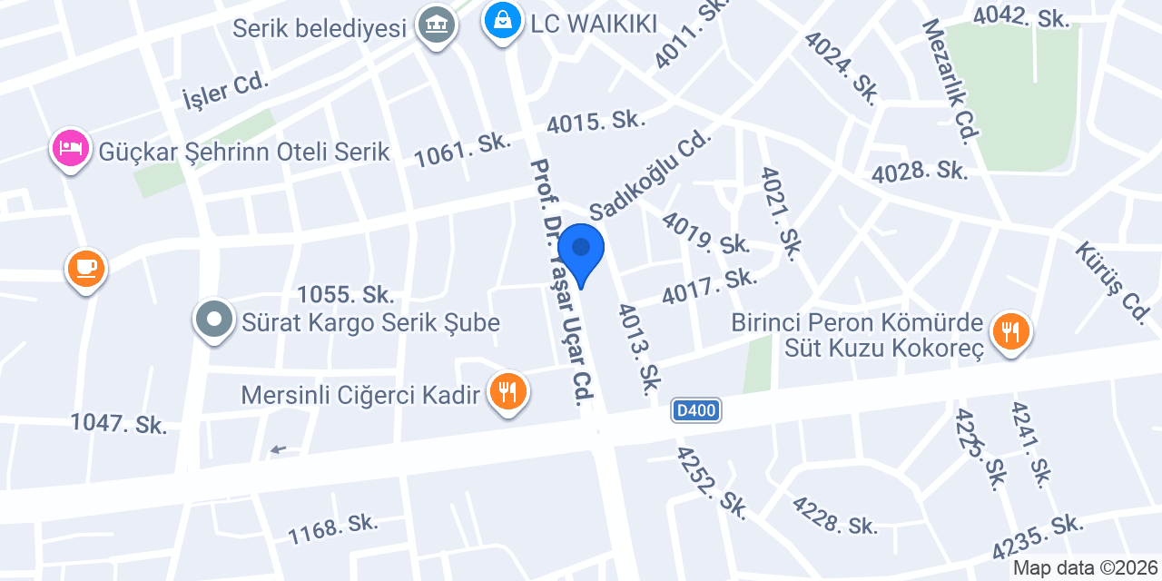 Pasta Dükkanı Serik konumu
