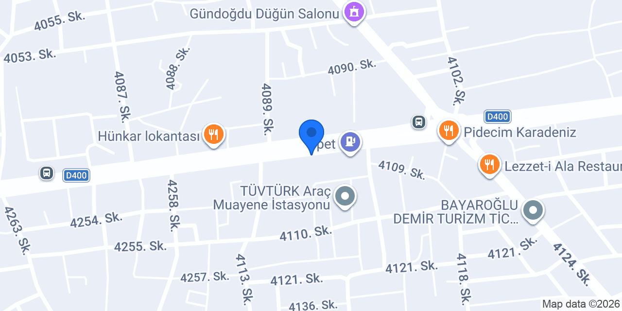 Kahvaltı durağı konumu