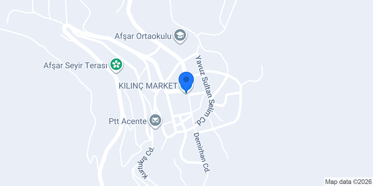 KILINÇ MARKET konumu
