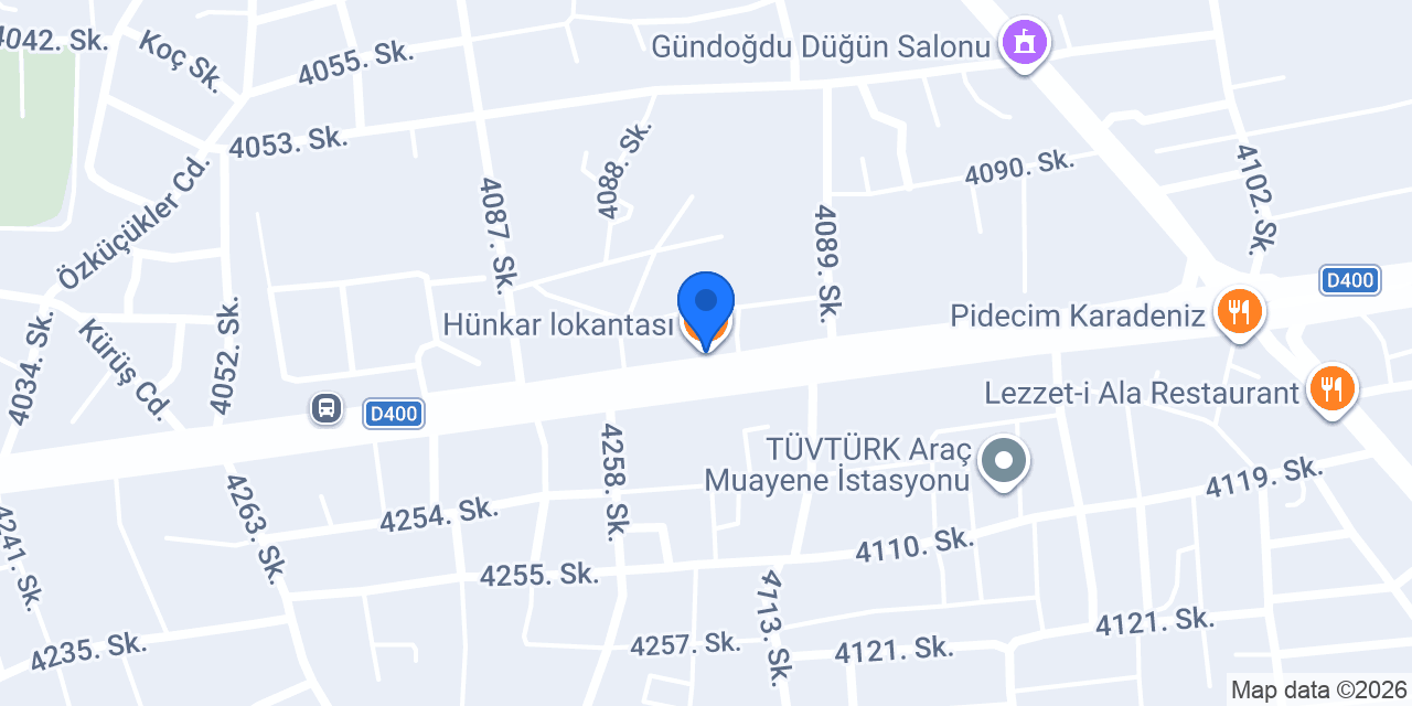 Hünkar lokantası konumu