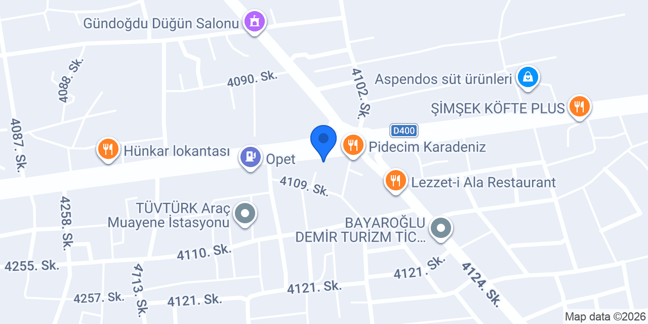 Darıcı Akü konumu