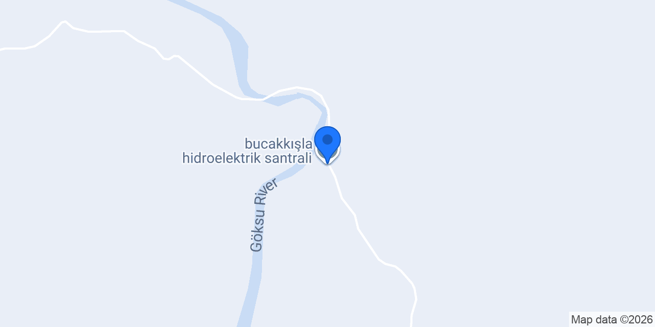 bucakkışla hidroelektrik santrali konumu
