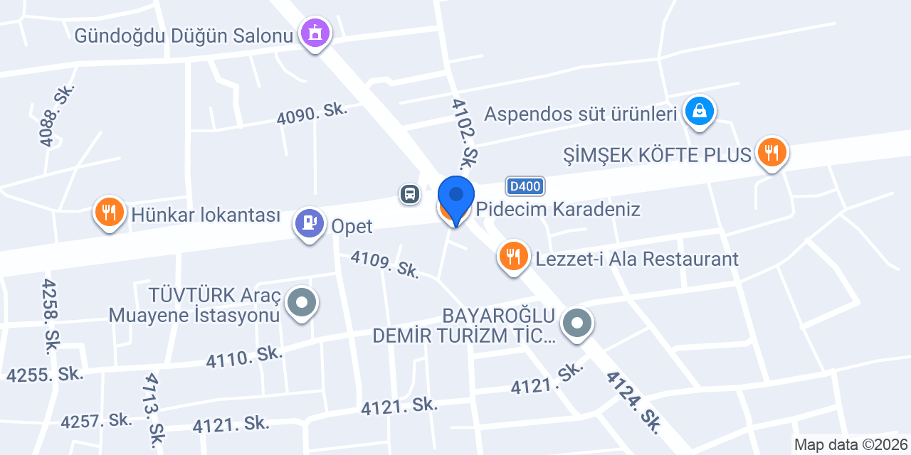 Pidecim Karadeniz konumu