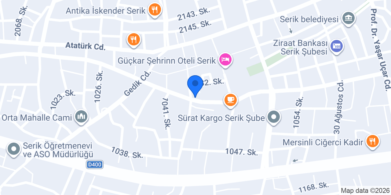 MB Elektrik Enerji Serik konumu