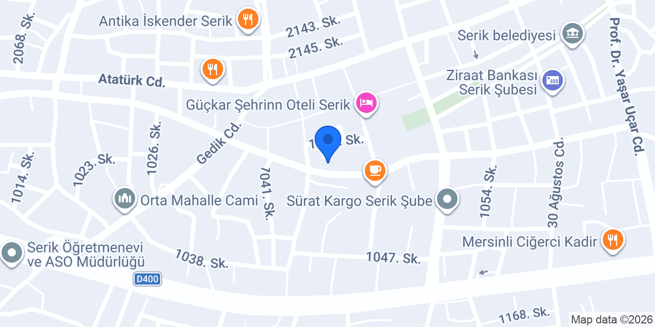 Serik İlçe Emniyet Müdürlüğü konumu