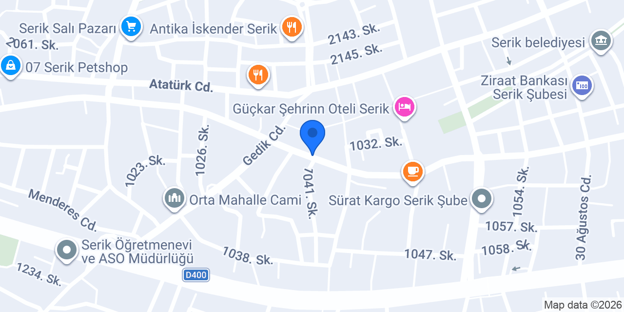 HERA CAFE SERİK konumu