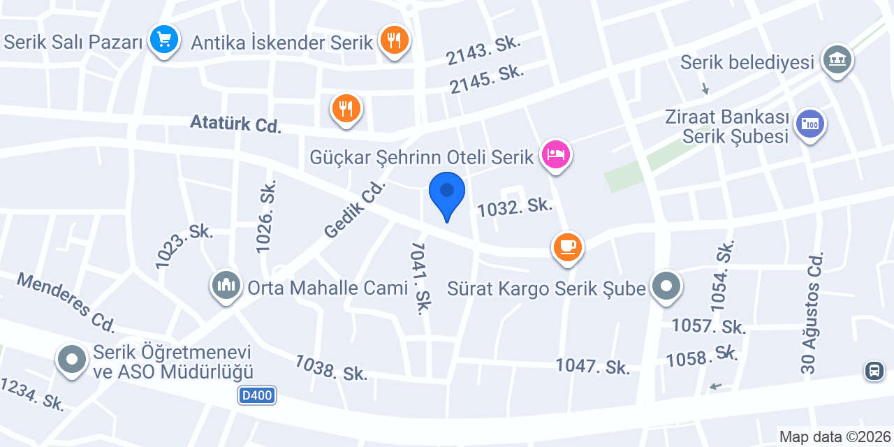 Serik Eksen Bilgisayar konumu