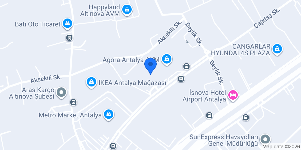 Yılmaz Optik Agora Avm konumu