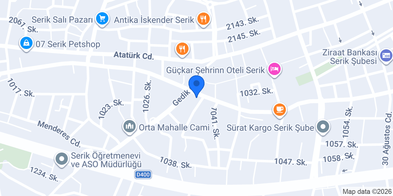 Cadde Eczanesi Serik konumu