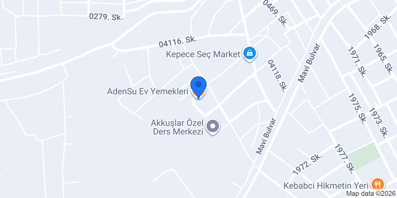 AdenSu Ev Yemekleri konumu