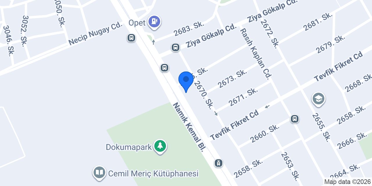MENEKŞE OTOMOTİV konumu