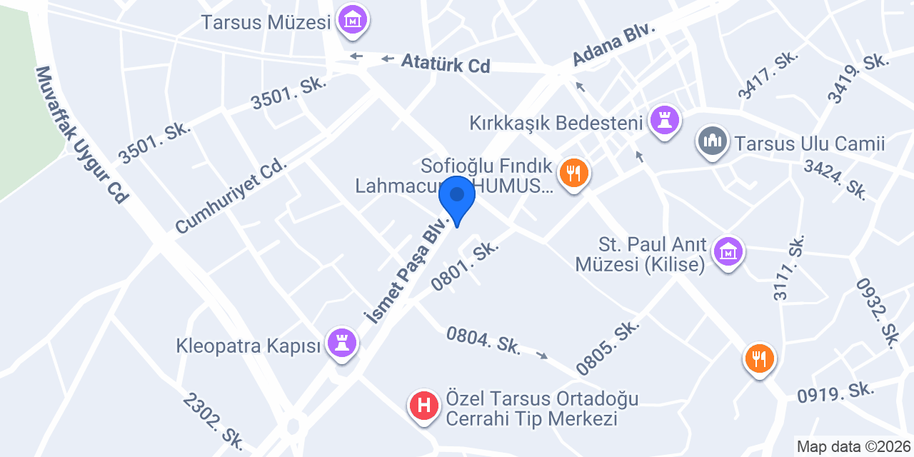 Katılımevim Tarsus Şube konumu