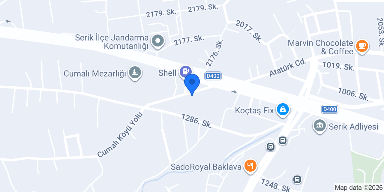 Semerci kömür serik depo konumu