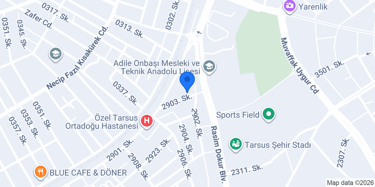Tarsus Optik konumu