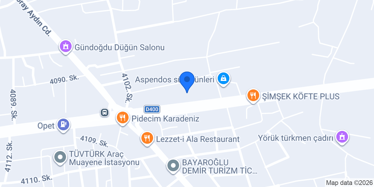 Yaşar Otomotiv konumu