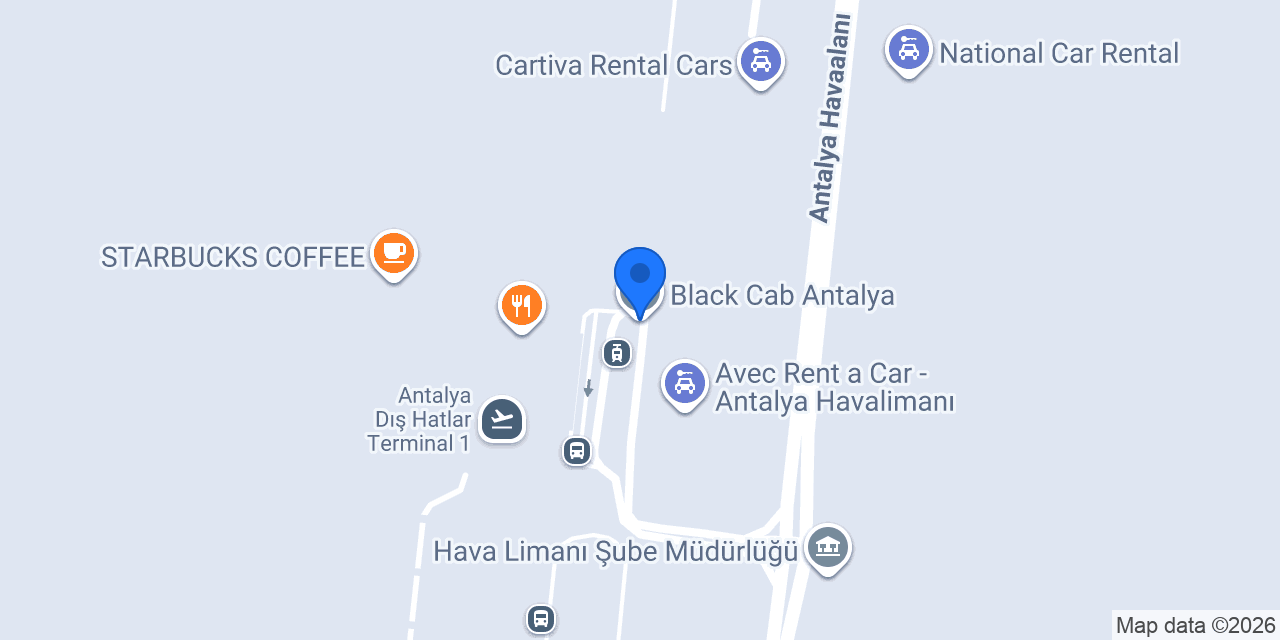 Black Cab Antalya konumu