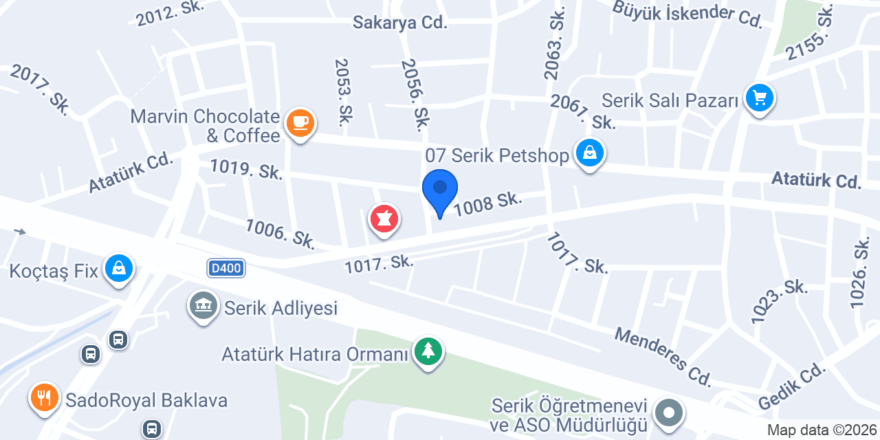 Serik çiçekçilik konumu