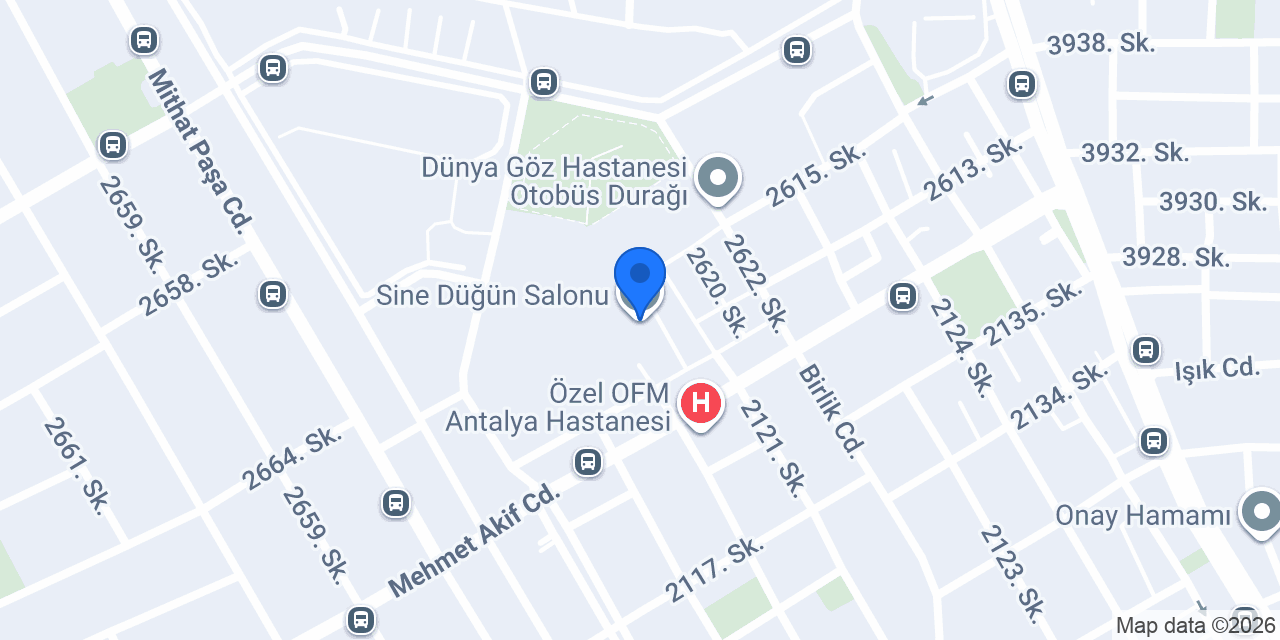 Sine Düğün Salonu konumu