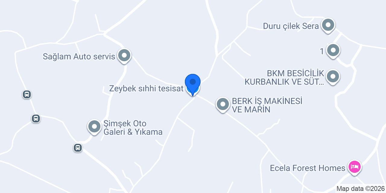Zeybek sıhhi tesisat konumu