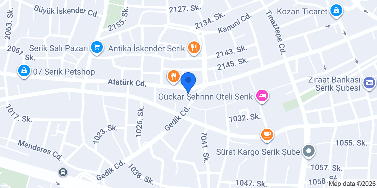 Topçuoğlu Dürümcü Serik konumu