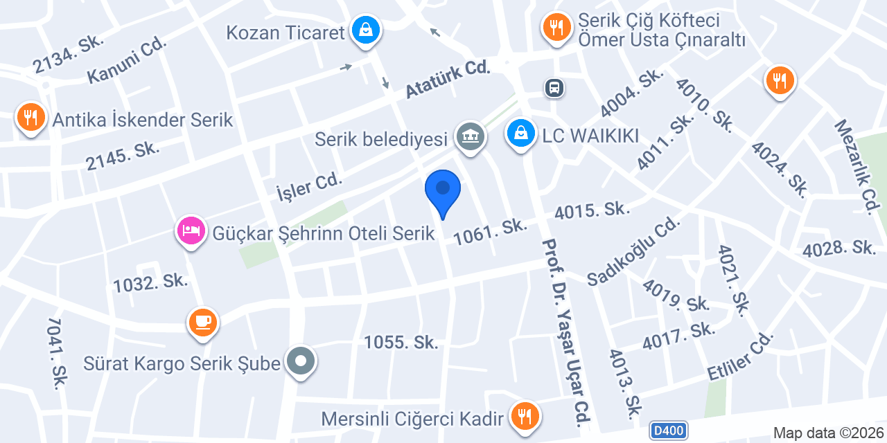 Ziraat Bankası Serik Şubesi konumu