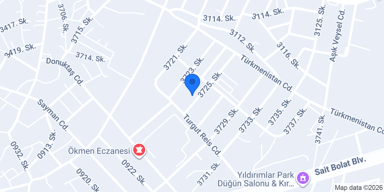 GÖKTAR TRAKTÖR YEDEK PARÇA konumu