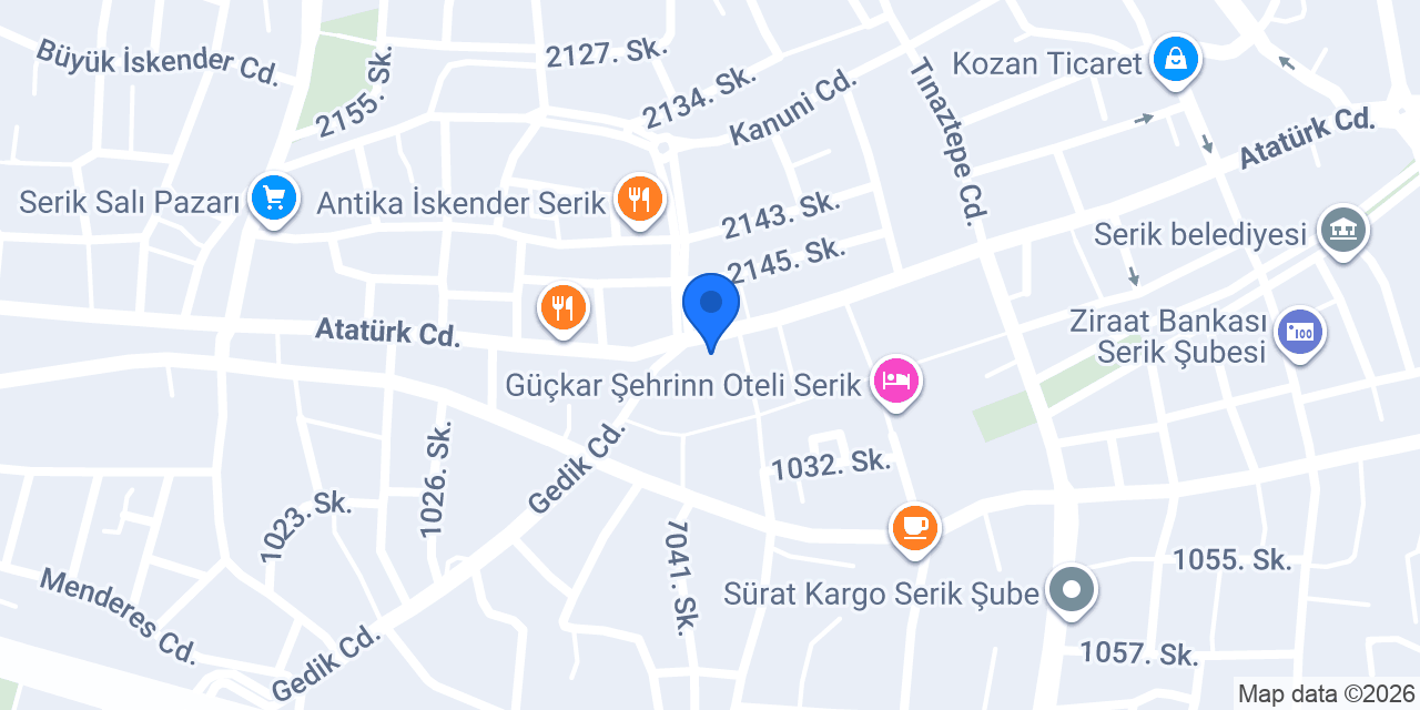 Trend Optik Serik konumu