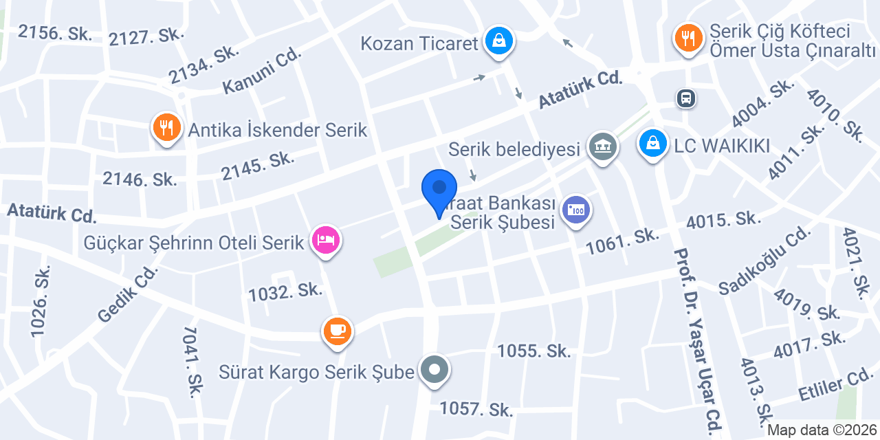 Serik'te Hatay Künefecisi konumu