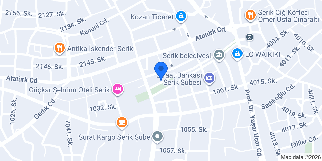 İŞLER KİTABEVİ SERİK konumu