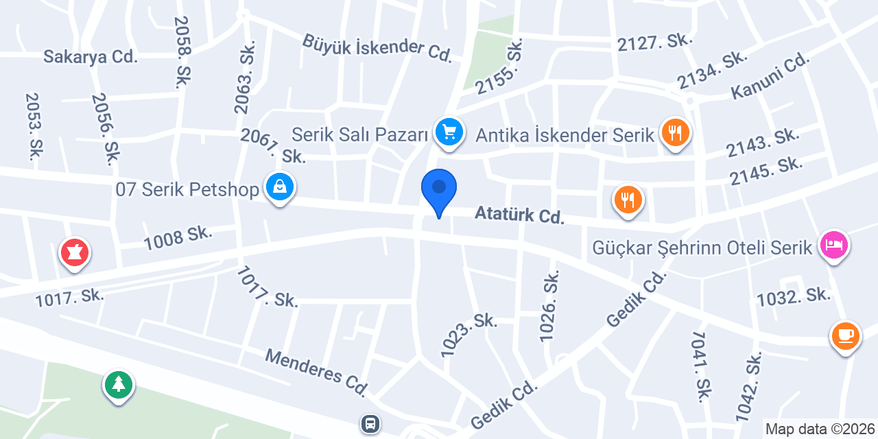 Akdeniz Vinç konumu