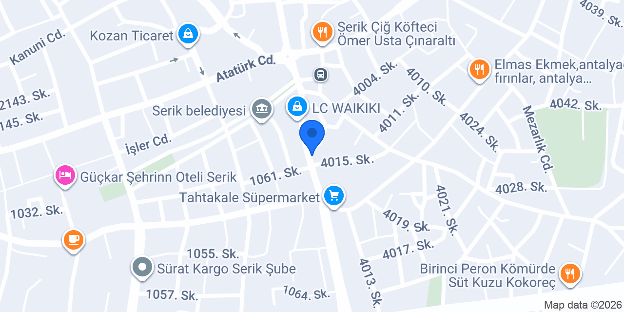 Belek Serik Tesisat konumu