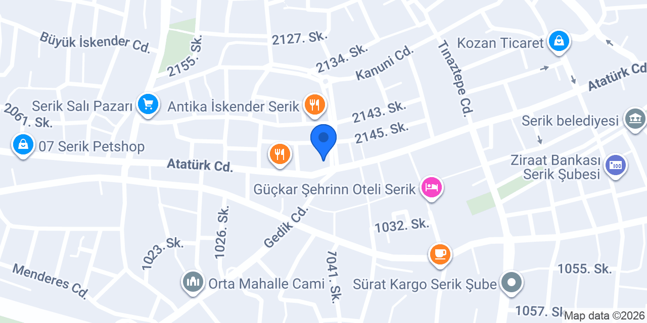 Domino's Pizza Serik konumu