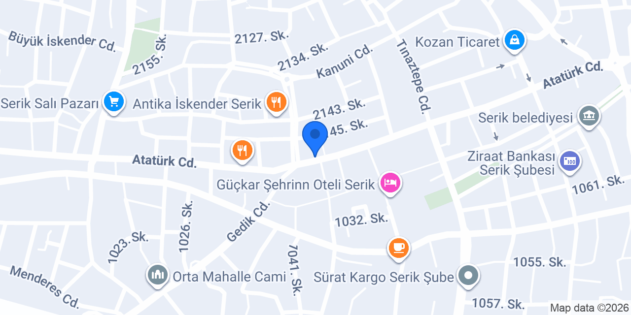 KAANLAR Rent a Car konumu