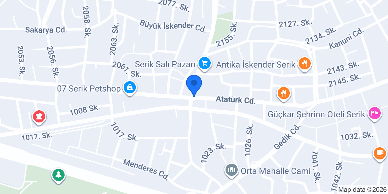 Sınav Kurs Serik konumu