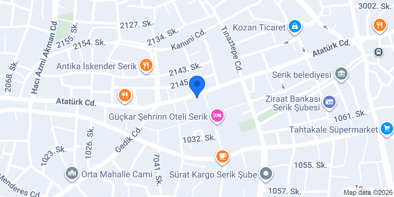 Tezcan Ticaret konumu