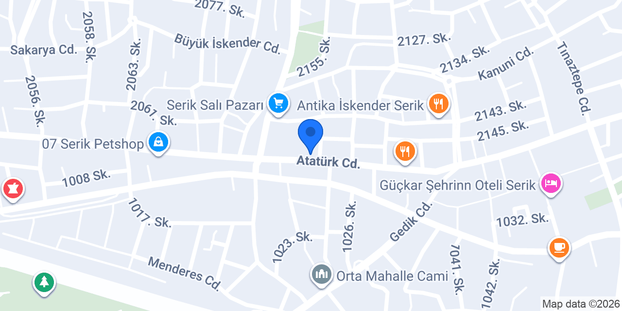 Sergen ALKAN Erkek Kuaförü konumu