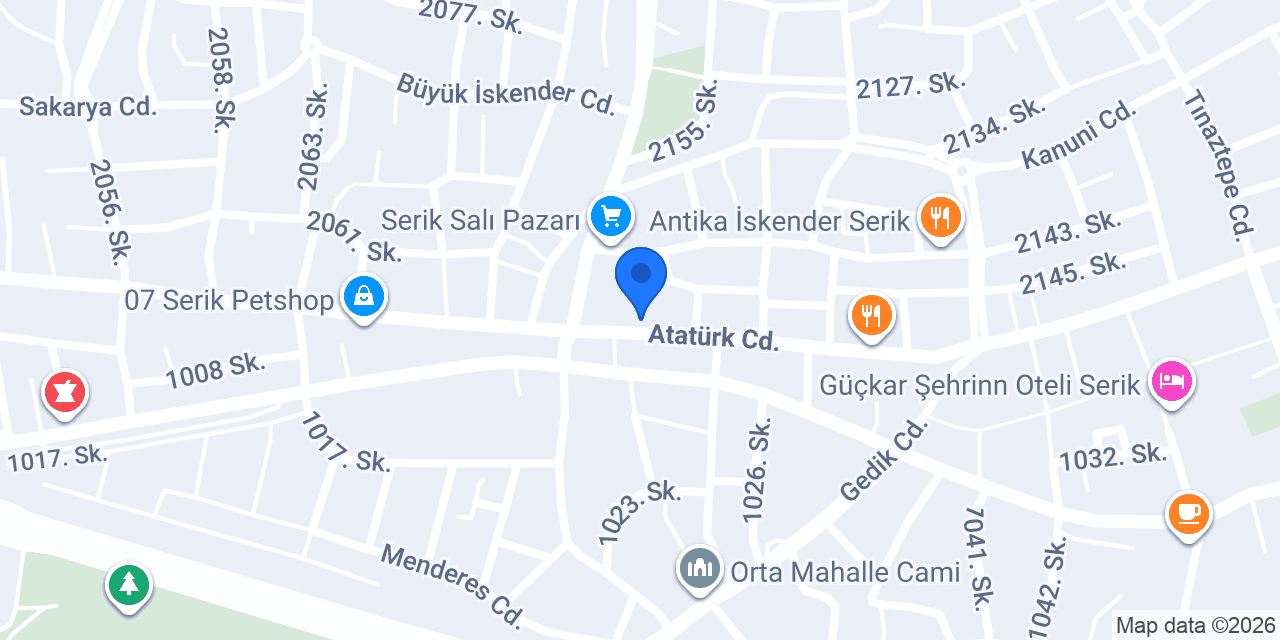 ORTAKÖY PİLAVCISI SERİK konumu