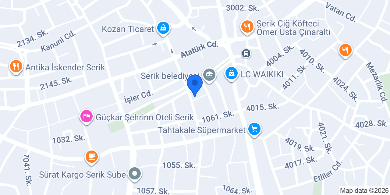 Değirmencioğlu İnşaat SERİK/ANTALYA konumu