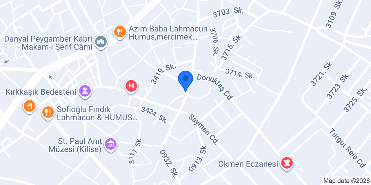Tarsus prefabrik konumu
