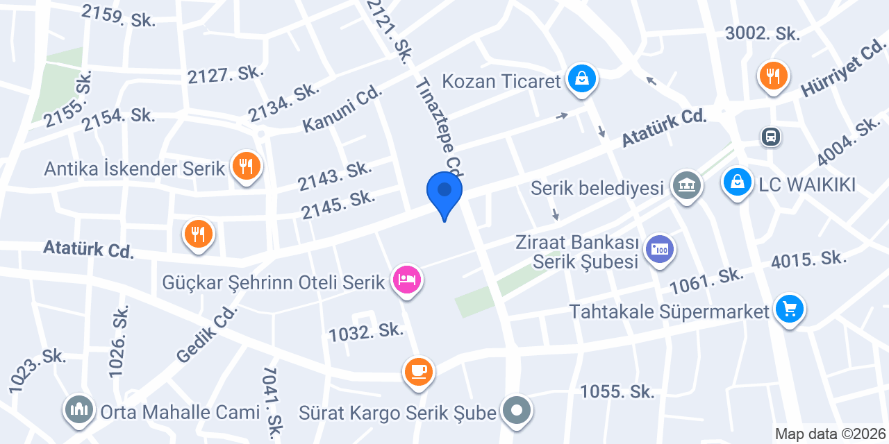 ESME AVM - SERİK konumu