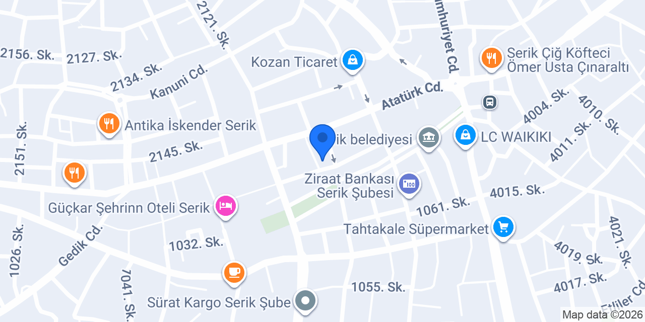 Ozan Erkek Kuaförü konumu