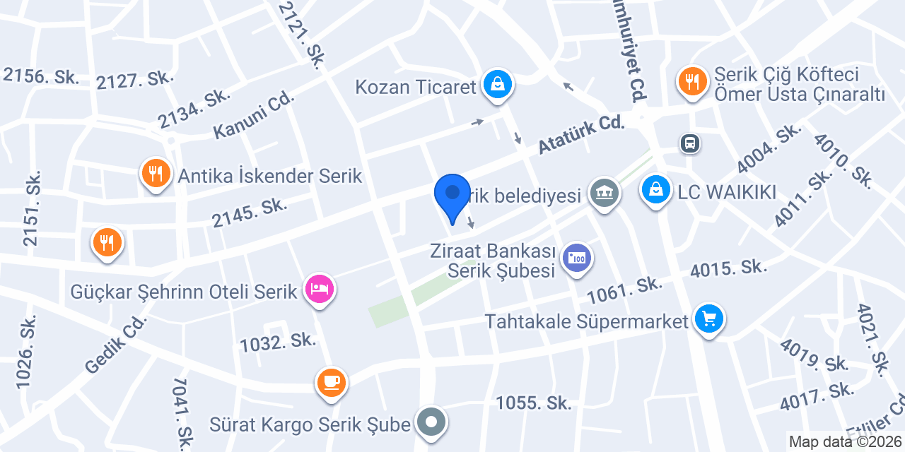 Serik İlaçlama konumu