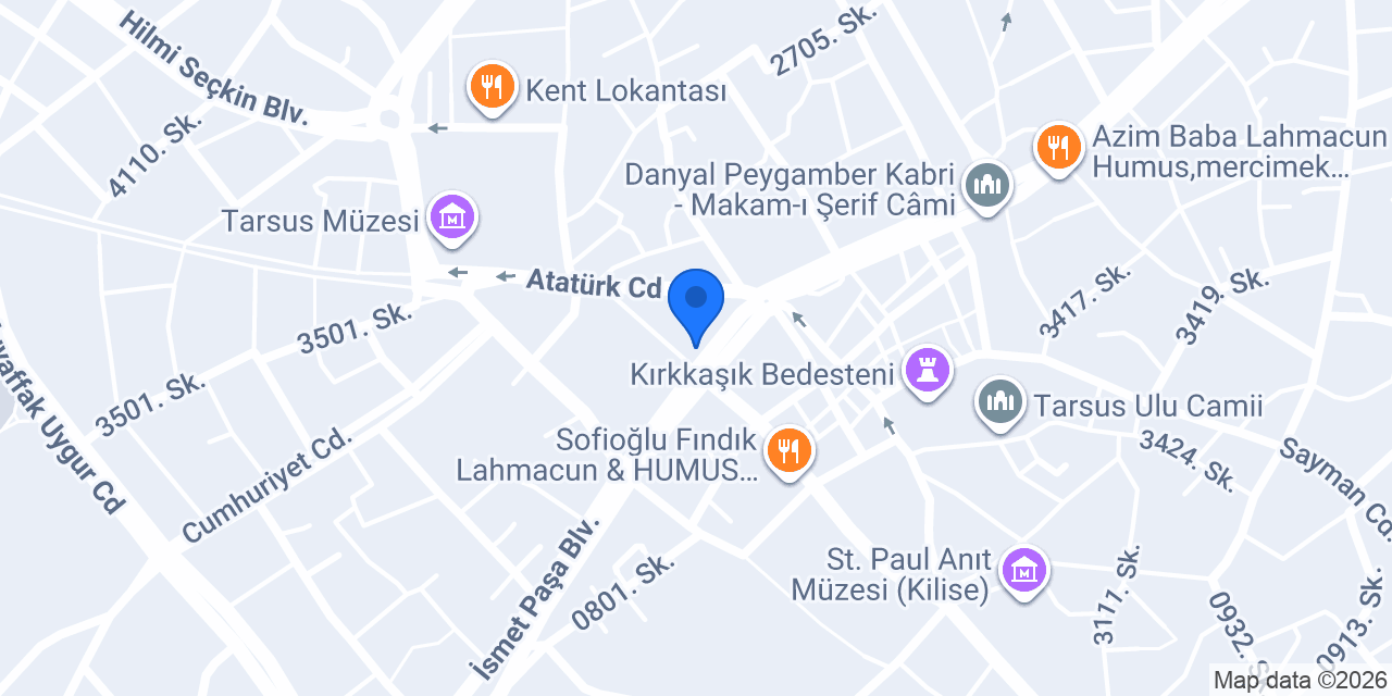 Eminevim Mersin Tarsus Şube konumu