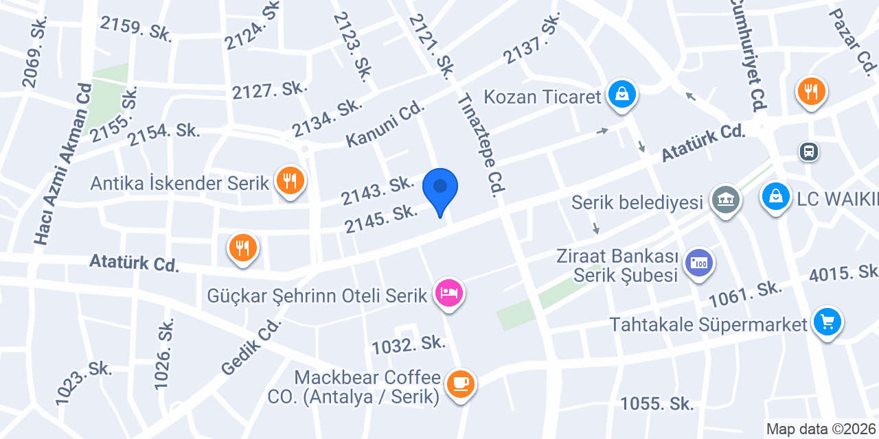 Nilgün Moda Serik konumu