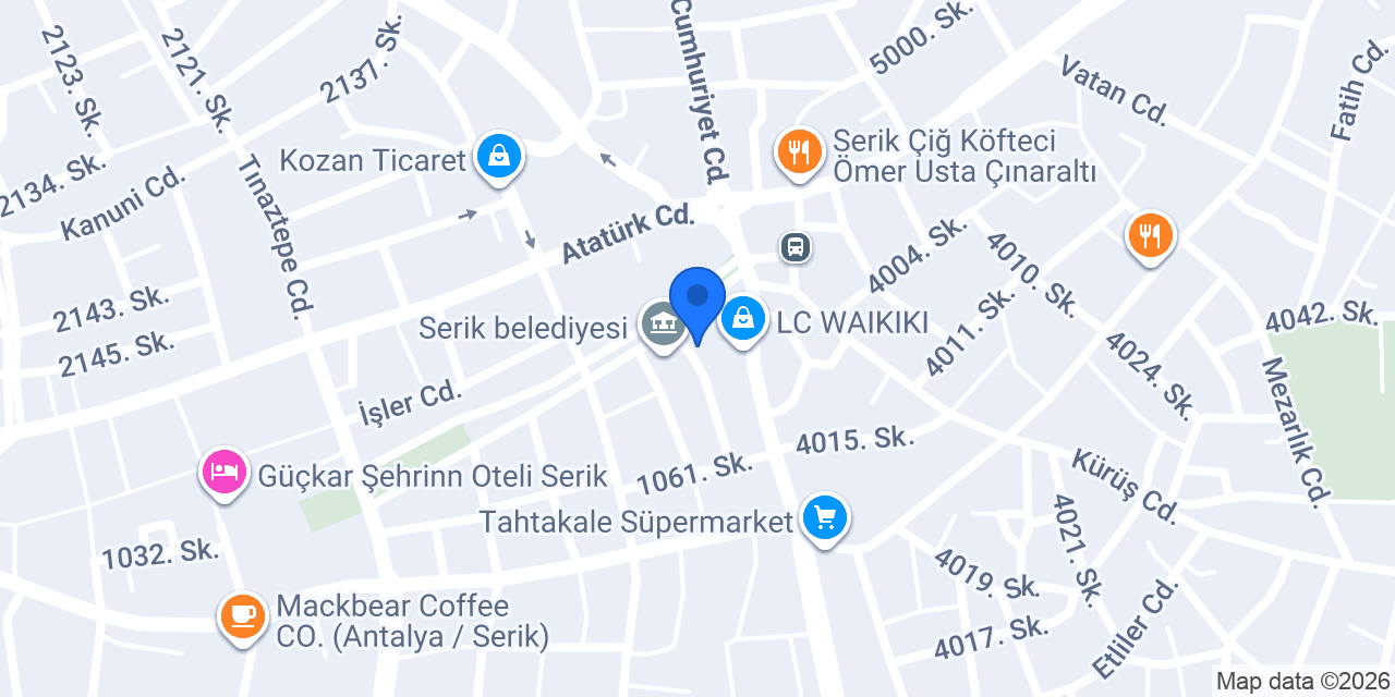serik belediyesi konumu