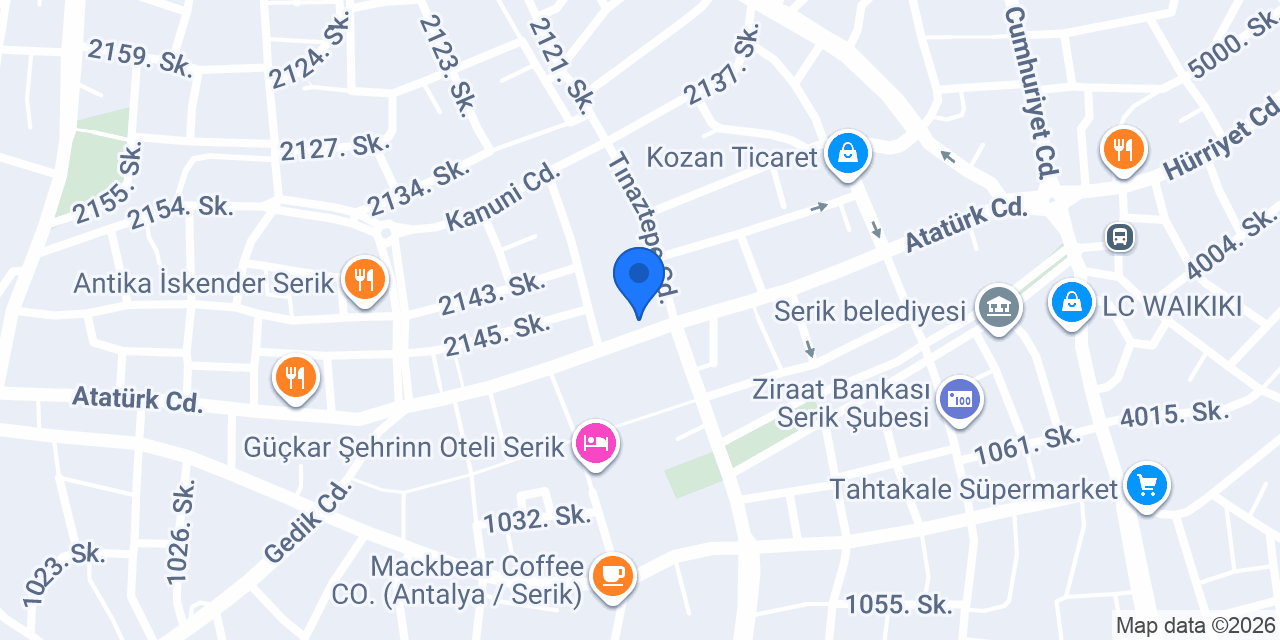 ÖZEL KARTAL HEDEF SEGEM KURS MERKEZİ (SERİK) konumu