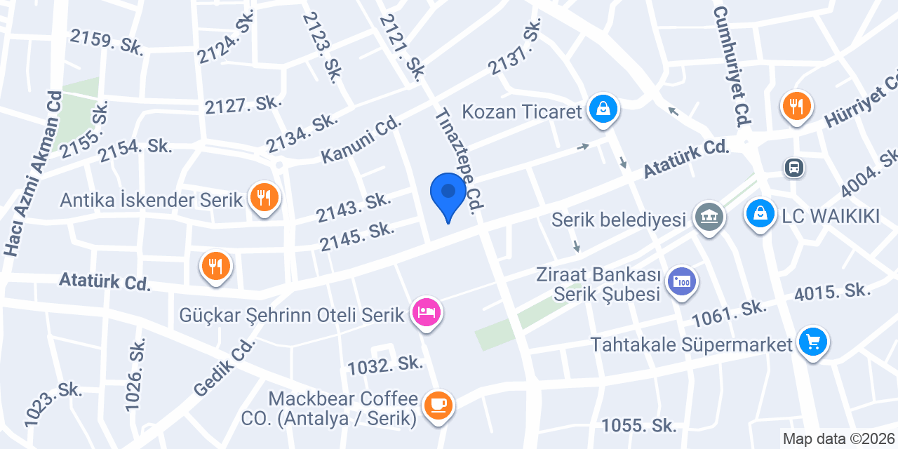 İREM CAFE SERİK konumu